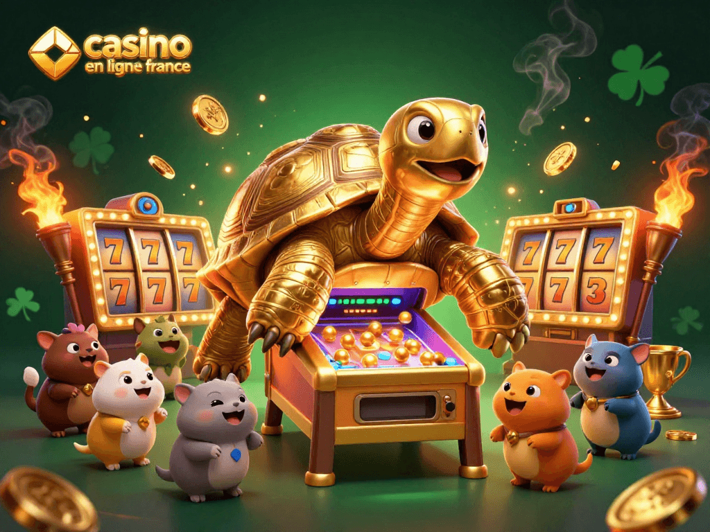 Jouez au casino en ligne France avec une tortue géante en or, prête à vous offrir des gains incroyables !