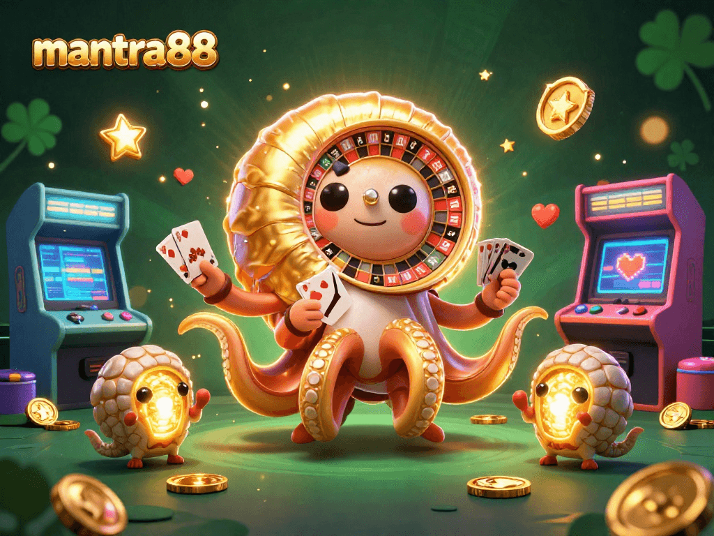 Engage with mantra88's thrilling casino experience featuring dynamic game elements and vibrant character designs.