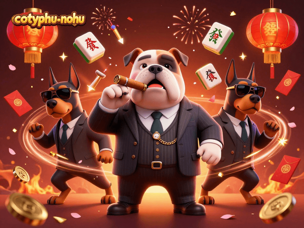 Capture thrilling action in cotyphu-nohu with a mafia boss and bodyguards in a vibrant casino scene