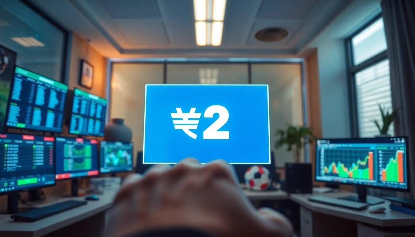 Interactive digital interface representing 슈어맨2 for safe online sports betting.