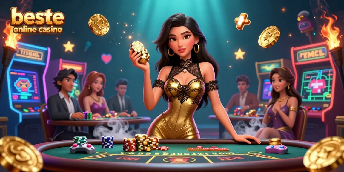 Experience thrill at the beste online casino with glamorous baccarat action and vibrant gaming elements.