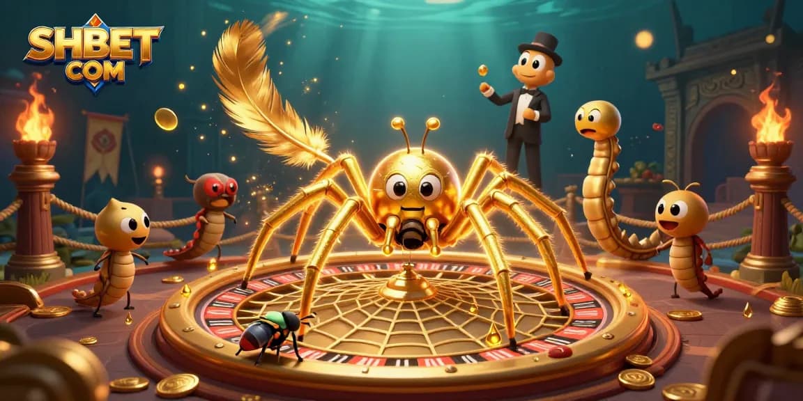 Engage immersive gaming at SHBET COM featuring a captivating roulette wheel scene with lively characters.