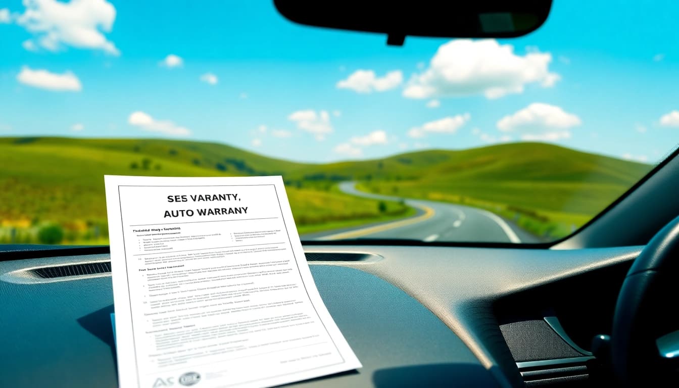 Understand the benefits of extended auto warranty with a warranty document next to a sleek car.