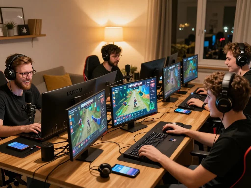 IDNSCORE players intensely competing for huge rewards in an engaging online tournament.