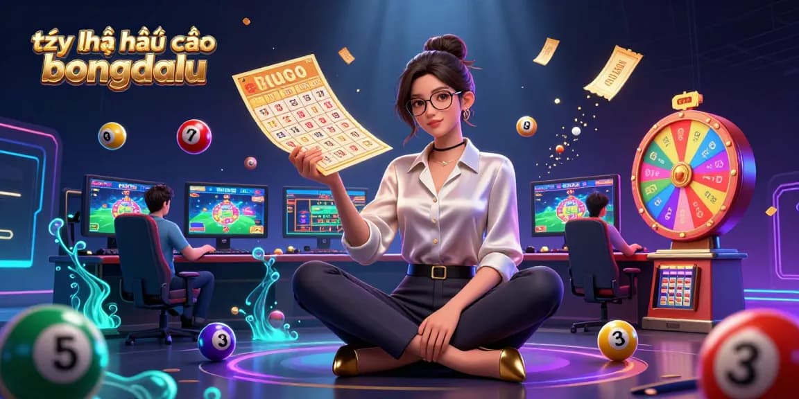 Engaging illustration highlighting tỷ lệ nhà cái bongdalu showcasing vibrant lottery elements and a dynamic gaming atmosphere.