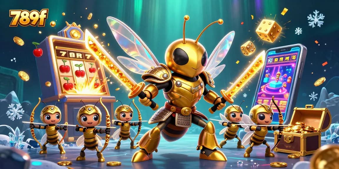 Engage with exciting games at 789f, showcasing a vibrant 3D casino scene filled with action.