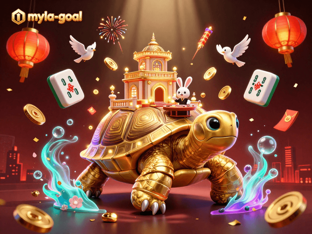 Experience stunning gameplay with myla-goal in this vibrant 3D casino scene.