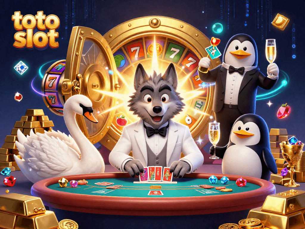 Engage in the thrilling world of toto slot with charismatic characters and vibrant casino elements.