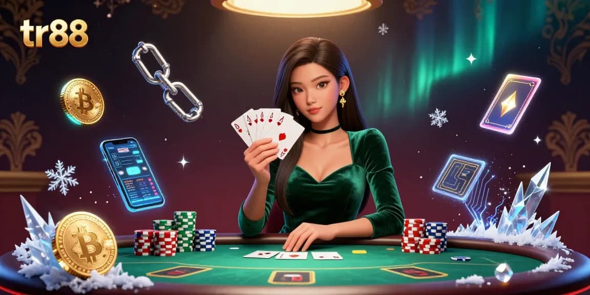 Experience exciting gameplay at tr88 casino with a stunning poker table scene showcasing vibrant elements.