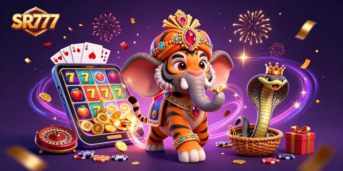 Rasakan sensasi SR777 dengan permainan slot yang berwarna-warni, koin emas, dan pemandangan megah.