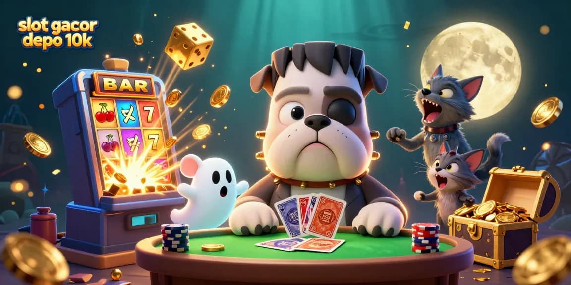 Menangkan jackpot di slot gacor depo 10k dengan karakter lucu dan elemen kasino yang meriah.