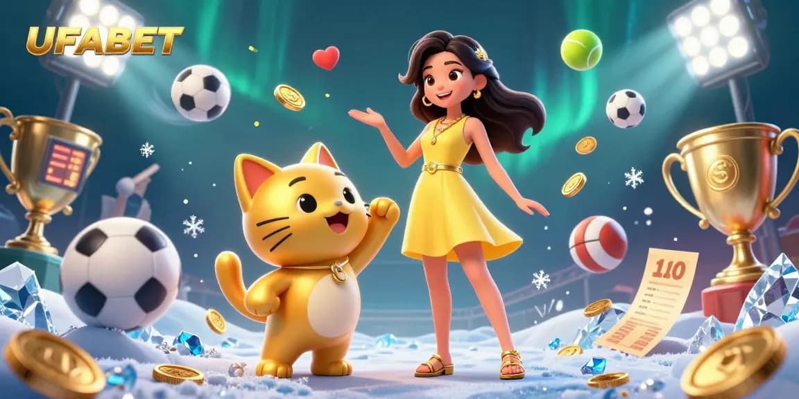 Bet with UFABET and experience thrilling sports betting, featuring vibrant graphics and dynamic elements.