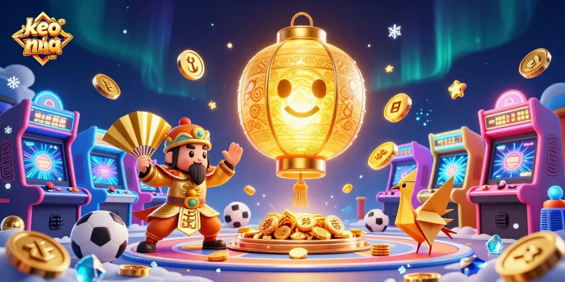 Engage in thrilling sports betting with keo nha cai, featuring dynamic characters and vibrant casino atmosphere.