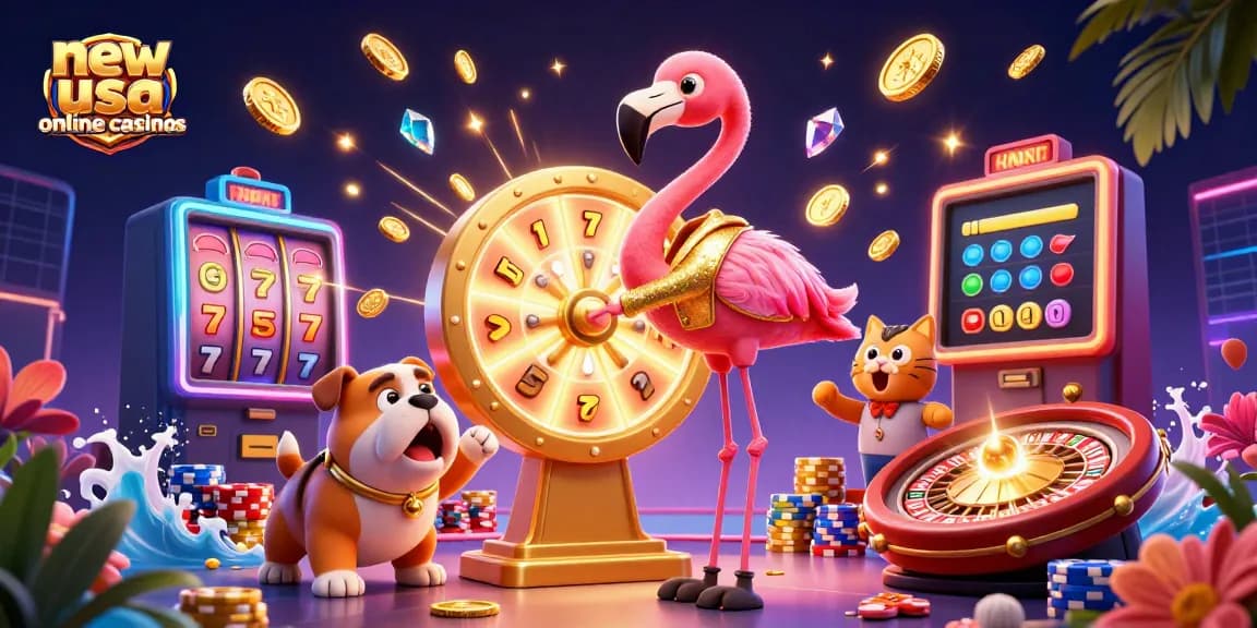 Spin and win at new usa online casinos with vibrant characters and gambling excitement!