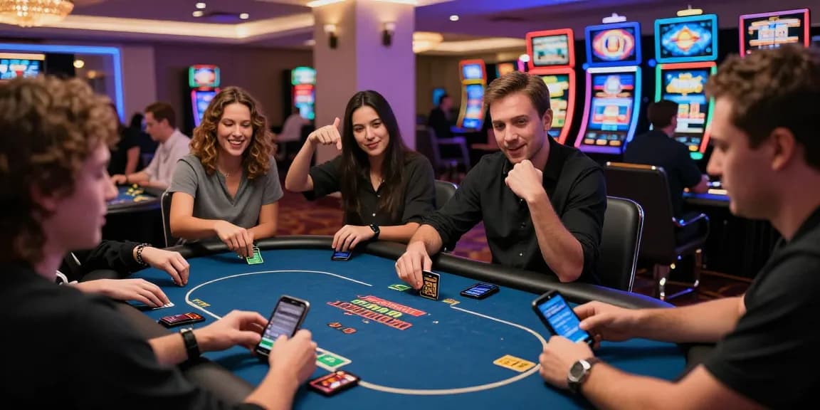 Players enjoying online casinos with credit card deposits in a vibrant gaming lounge atmosphere.