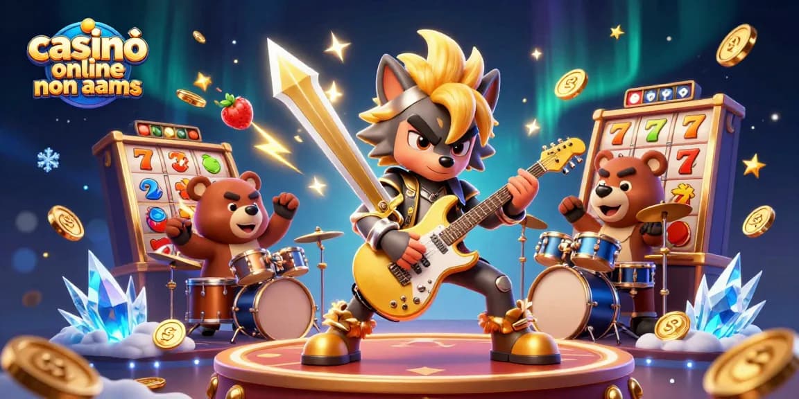 Scopri l'emozione dei casinò online non aams con una dinamica scena di gioco 3D che presenta personaggi dei cartoni animati e elementi delle slot.