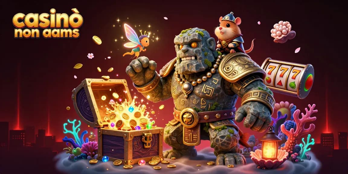 Partecipa a un divertimento emozionante con casinò online non aams che mostrano un antico golem, una fata e un cavaliere criceto.