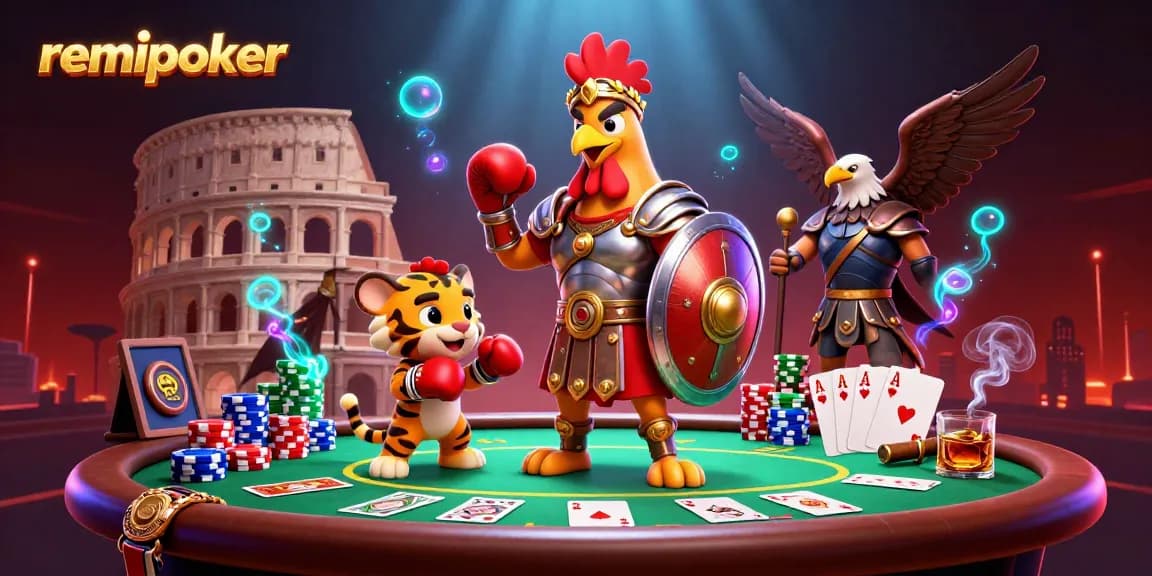 Engage with remipoker excitement through casino action featuring vivid poker scenes.