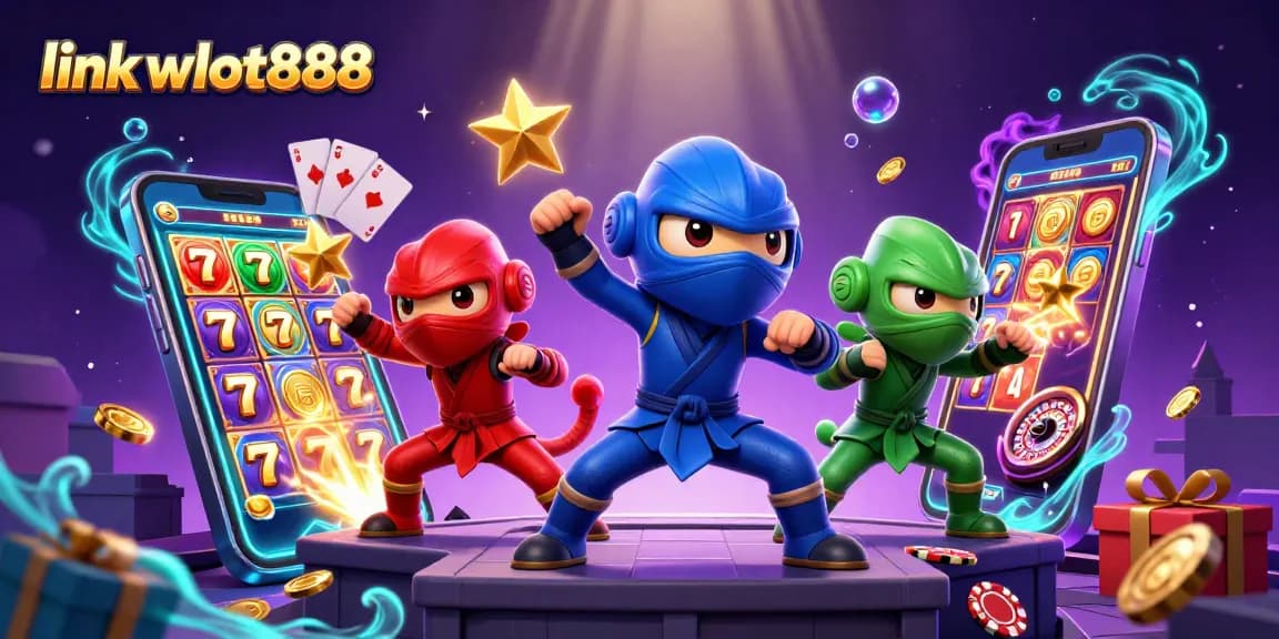 Geng ninja chameleon melakukan aksi keren di link wslot888 dengan permainan slot berwarna-warni.