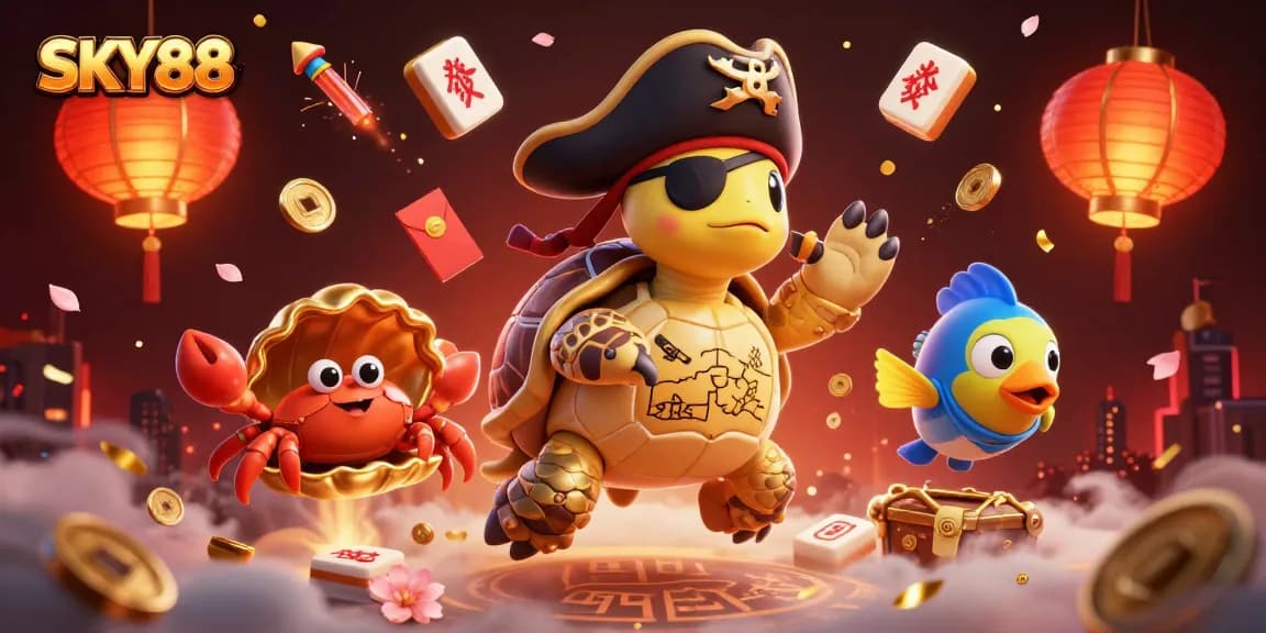 Engage with SKY88 casino games among vibrant 3D characters and rich gambling elements.