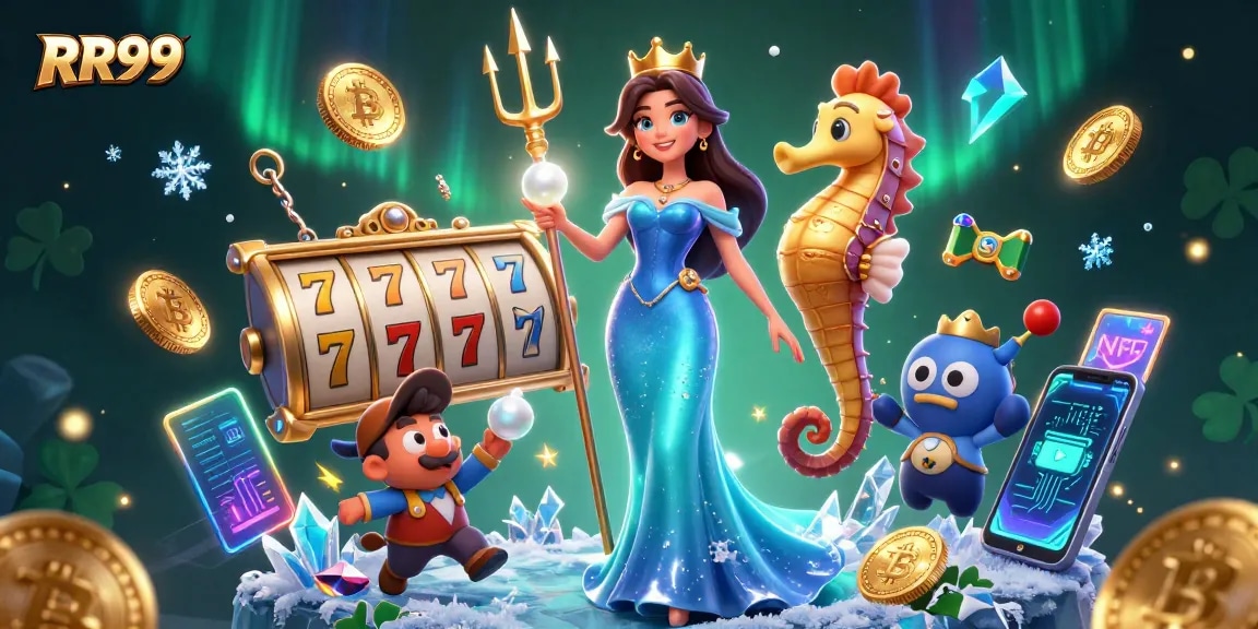 Experience the excitement of RR99 online casino with vibrant game elements and characters in action.