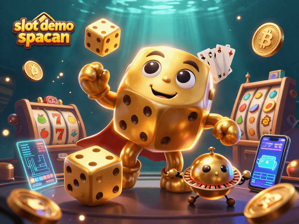 Play the exciting slot demo spaceman with jackpot counters and glowing crypto coins.