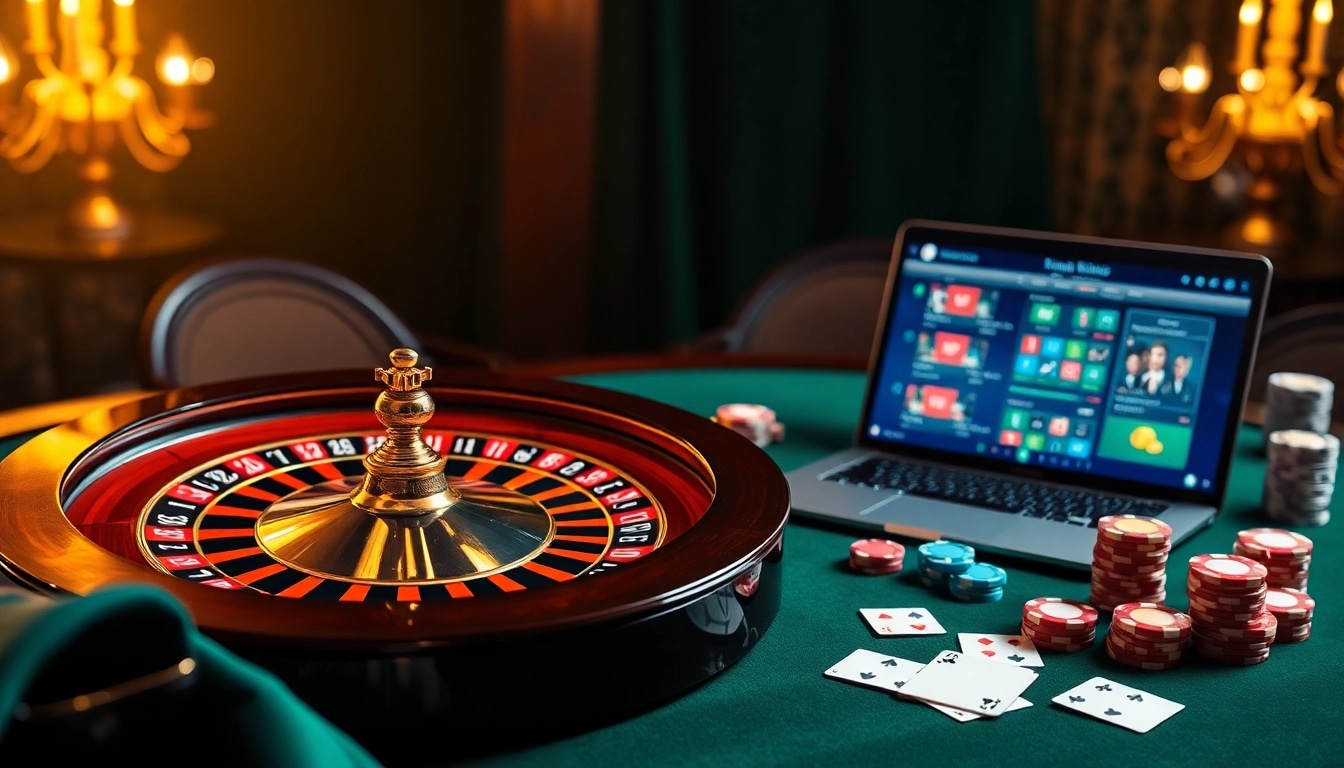 Vivez l'excitation du casino en ligne Français avec des jetons de poker vibrants et l'excitation de la roulette.