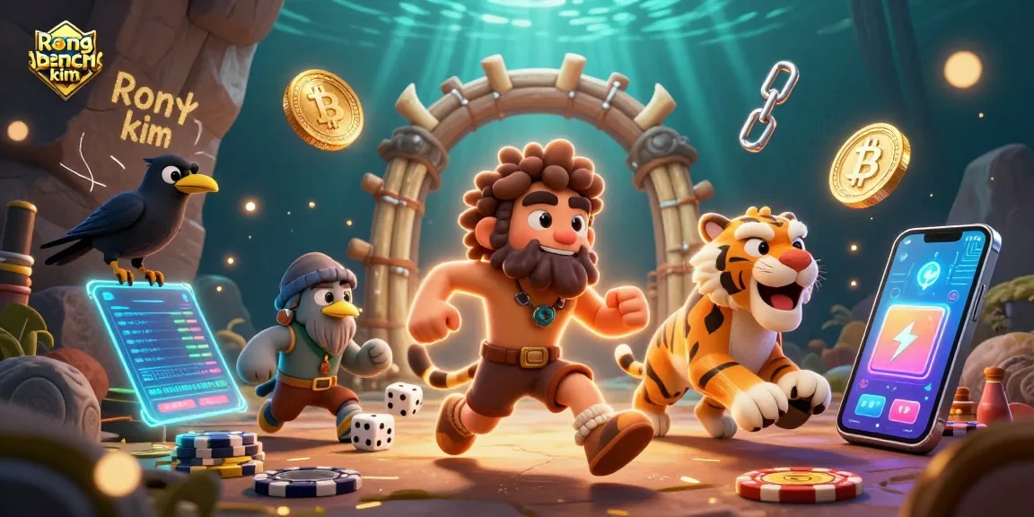 Engage in fun while exploring Rong bach kim in a vibrant prehistoric casino setting.