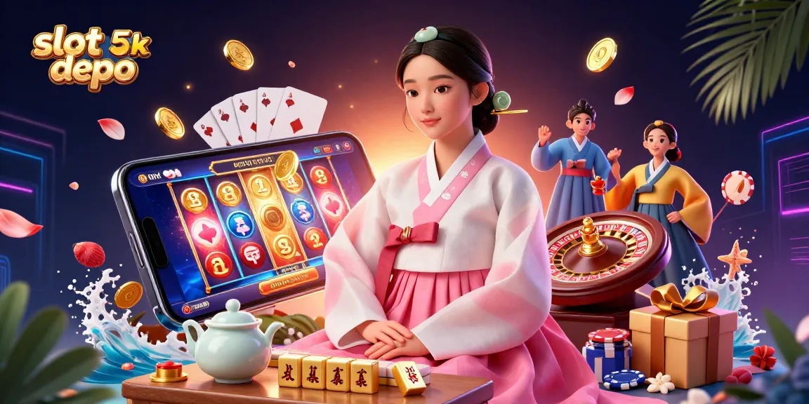Experience thrilling gameplay with slot depo 5k in a vibrant 3D casino setting featuring Asian themed elements.