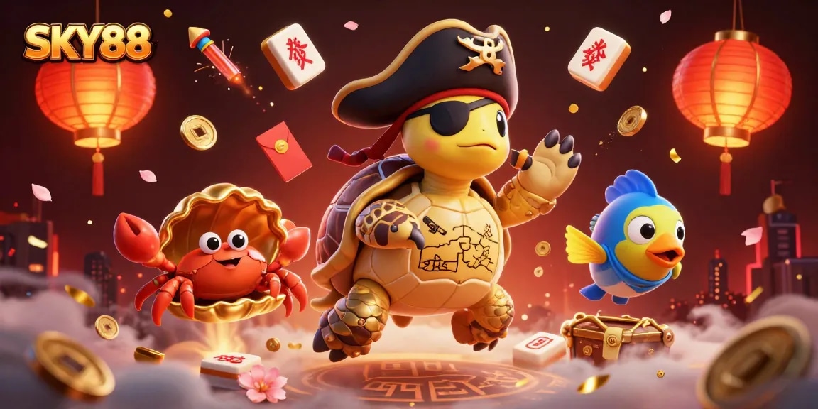 Engage with SKY88 casino games among vibrant 3D characters and rich gambling elements.