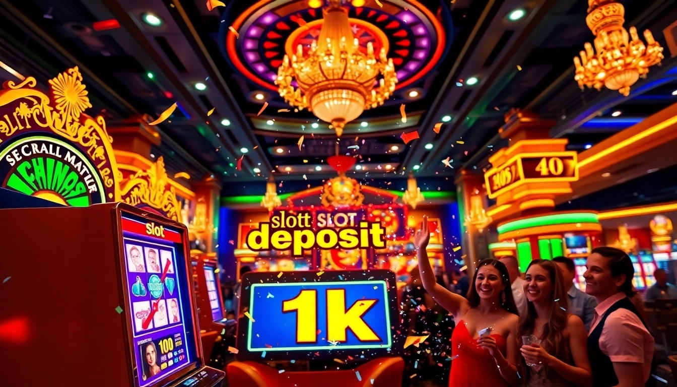 Rayakan kemenangan di slot deposit 1k dengan keceriaan di kasino mewah.