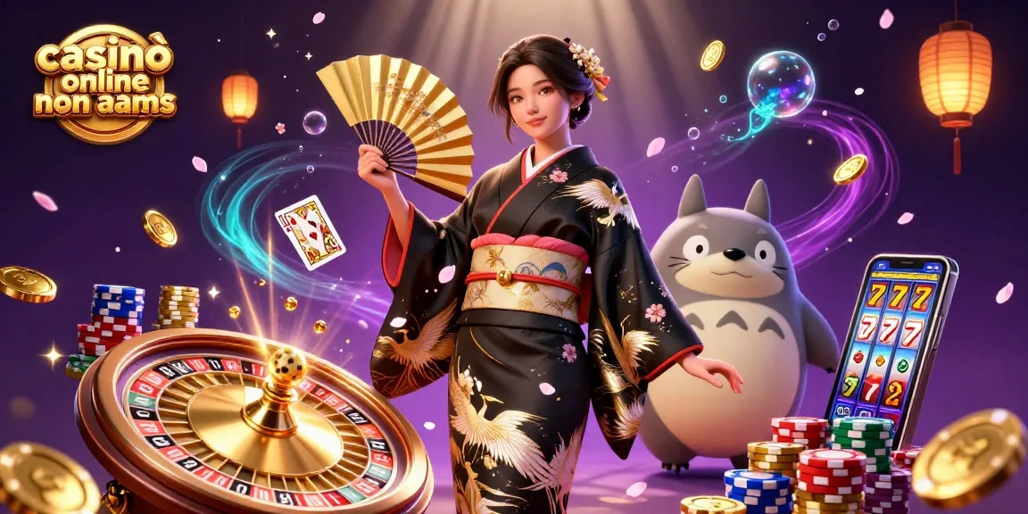 Migliora la tua esperienza di gioco ai casinò online non AAMS con una scena elegante di fortuna, caratterizzata da elementi interattivi di casinò.