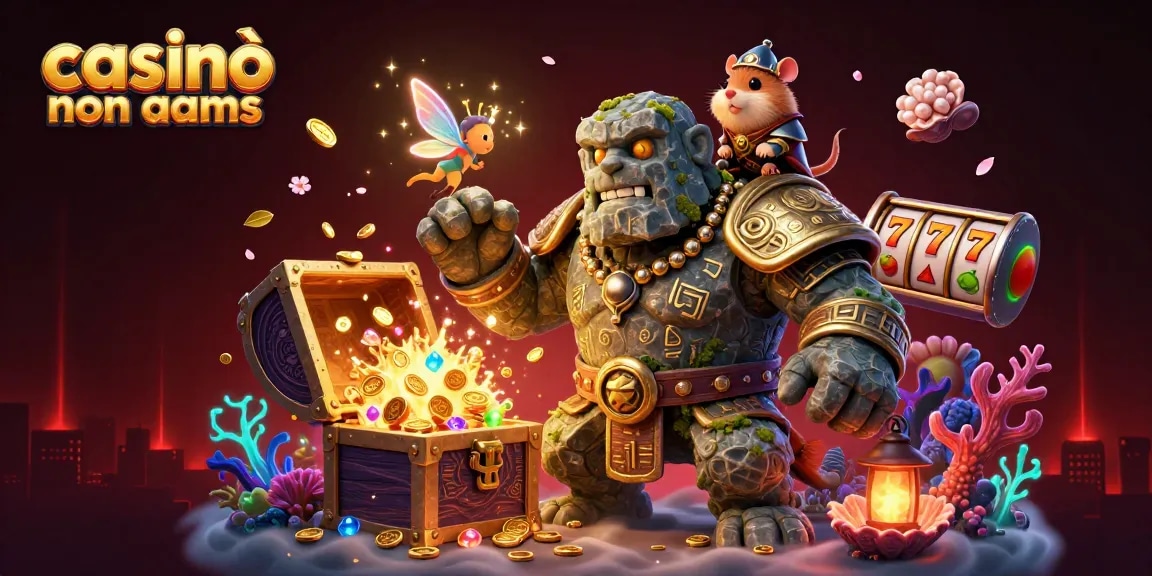 Partecipa a un divertimento emozionante con casinò online non aams che mostrano un antico golem, una fata e un cavaliere criceto.