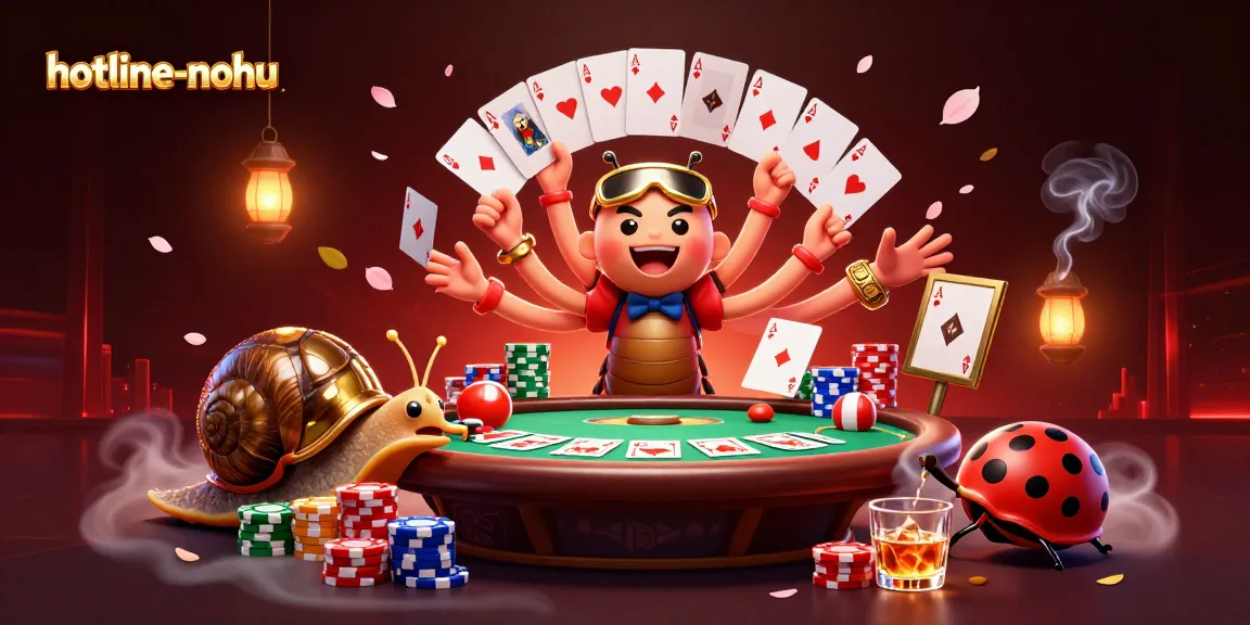 Experience thrilling gameplay with hotline-nohu as characters engage at a vibrant poker table.