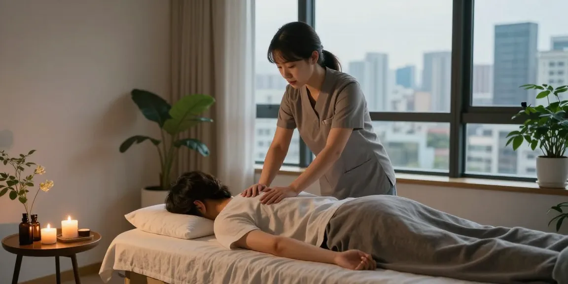 Experience the soothing 신촌출장안마 massage in a tranquil urban setting.