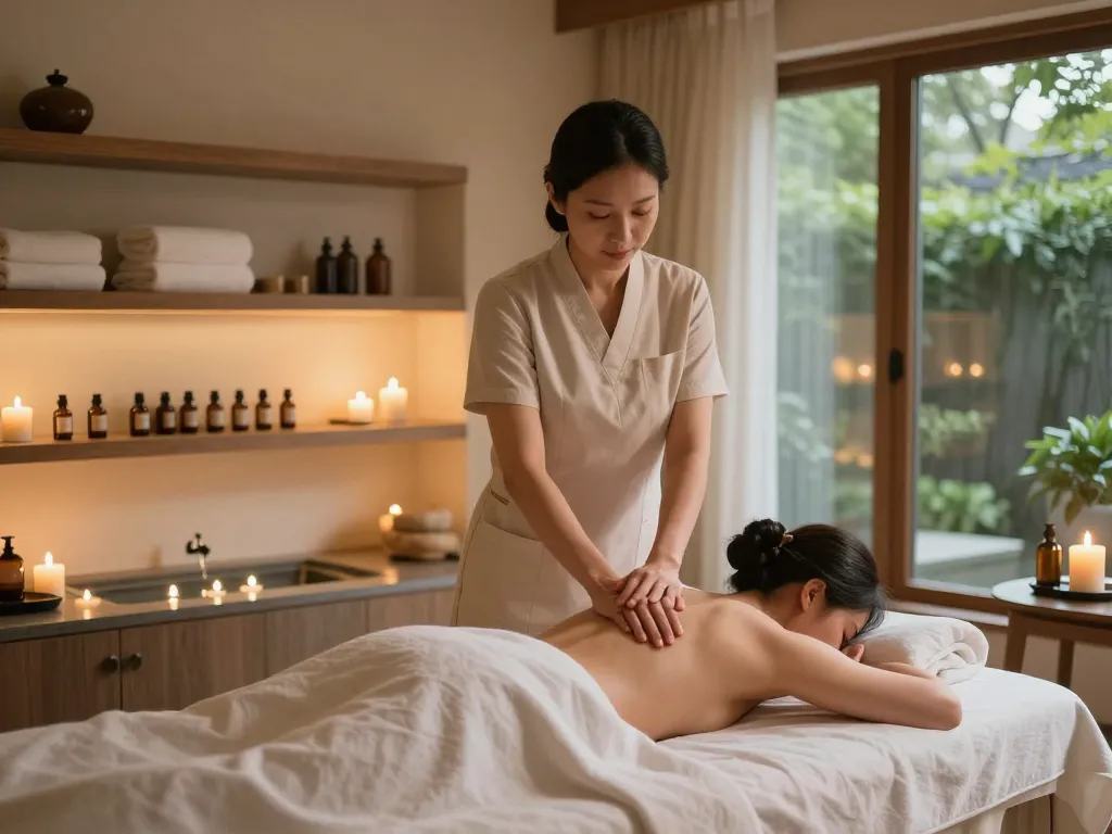 Experience a relaxing 강남스웨디시 massage in a tranquil spa room.