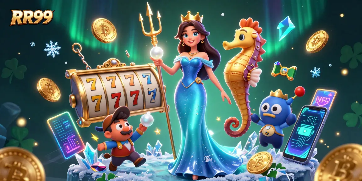 Experience the excitement of RR99 online casino with vibrant game elements and characters in action.