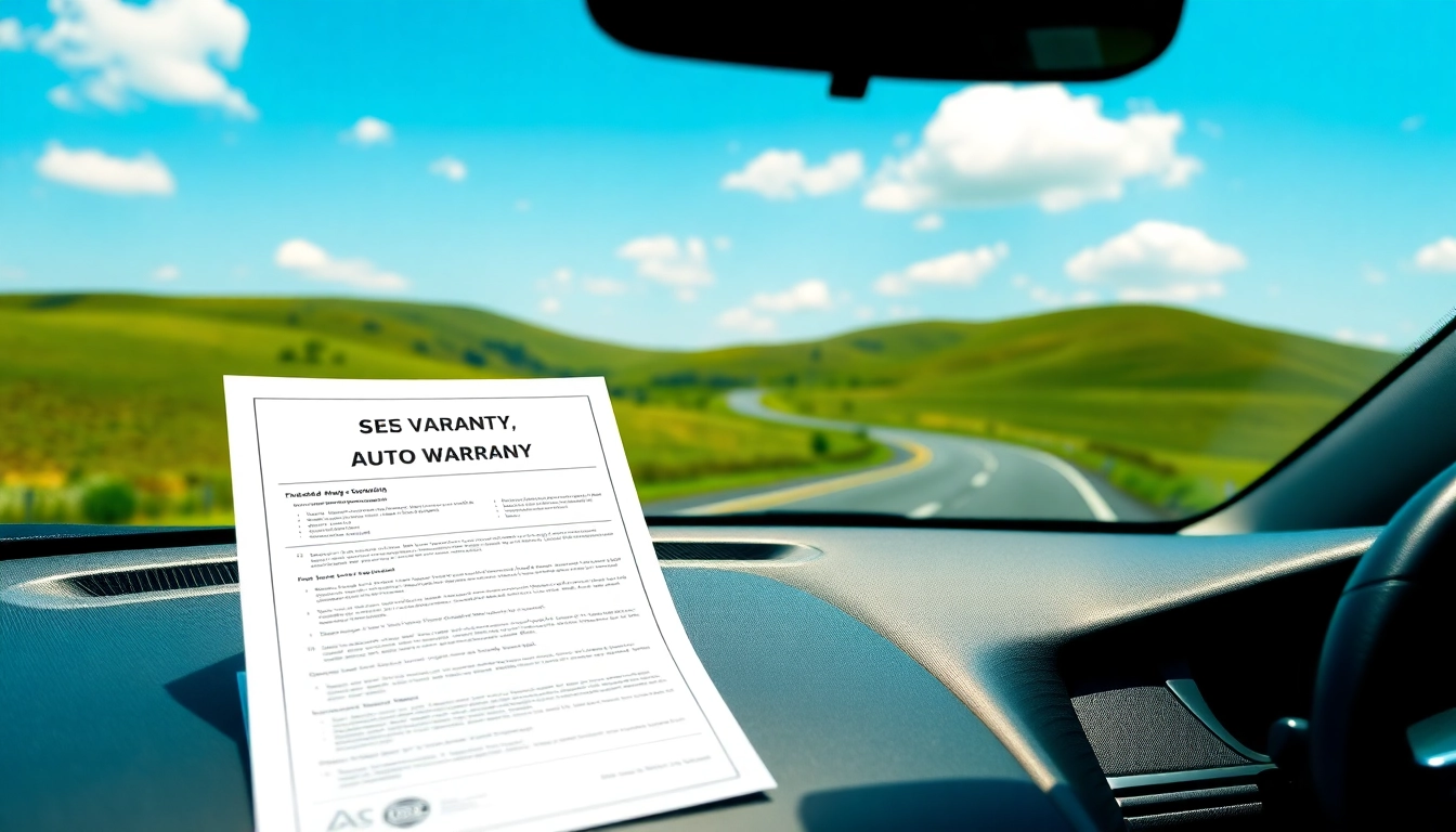 Understand the benefits of extended auto warranty with a warranty document next to a sleek car.