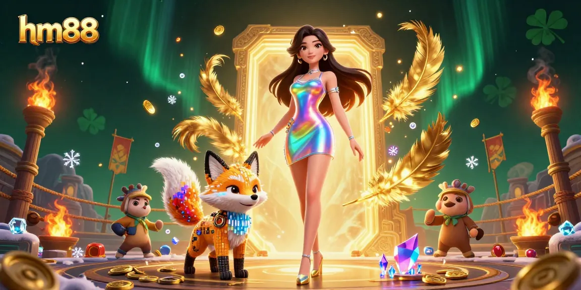 Win big at hm88 with vibrant casino experience featuring colorful elements and digital art.