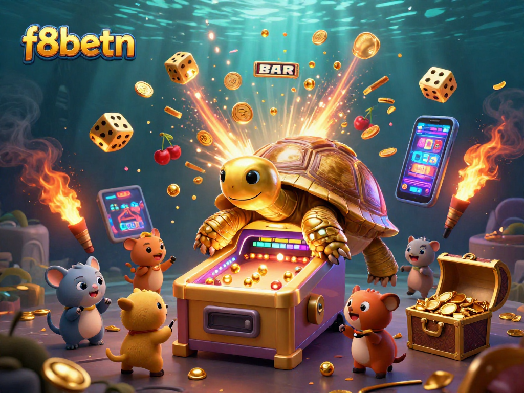 Experience thrilling moments at f8betn with a colorful casino game scene featuring joyous players and magnificent winnings.