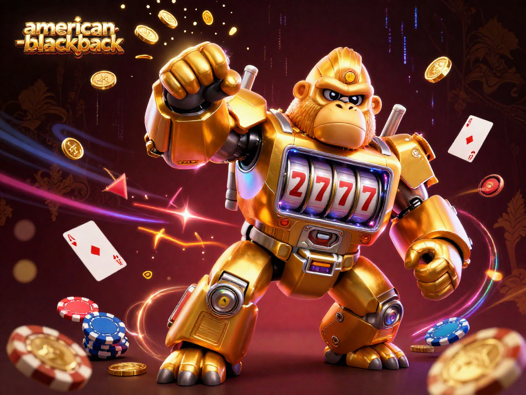 Experience thrilling gameplay in american-blackjack with vibrant illustrations of cards and chips