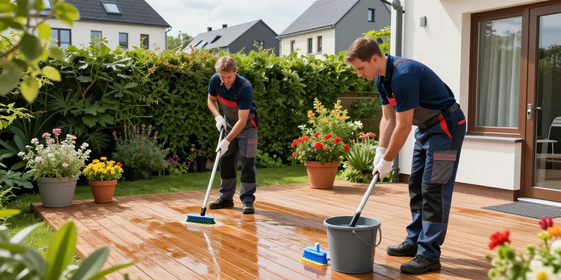Terrassenreinigung Firma Dortmund sorgt für saubere Holzterrassen mit professioneller Technik.