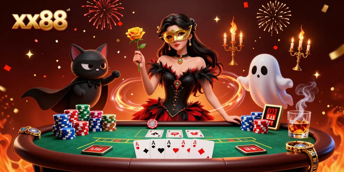 Experience dynamic online casino gameplay with xx88 as players immerse in poker and vibrant gaming elements.