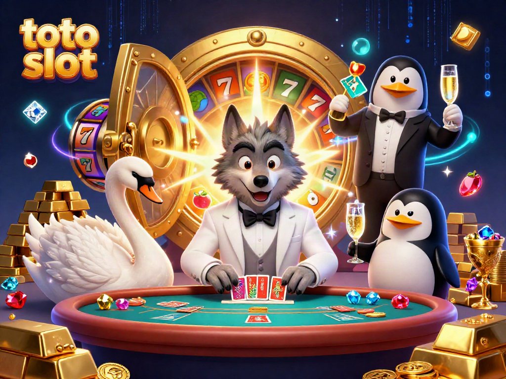 Engage in the thrilling world of toto slot with charismatic characters and vibrant casino elements.