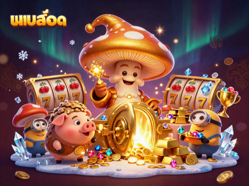 Experience the excitement of แบบสล็อต with our golden wizard guiding you to treasure in this dynamic scene.