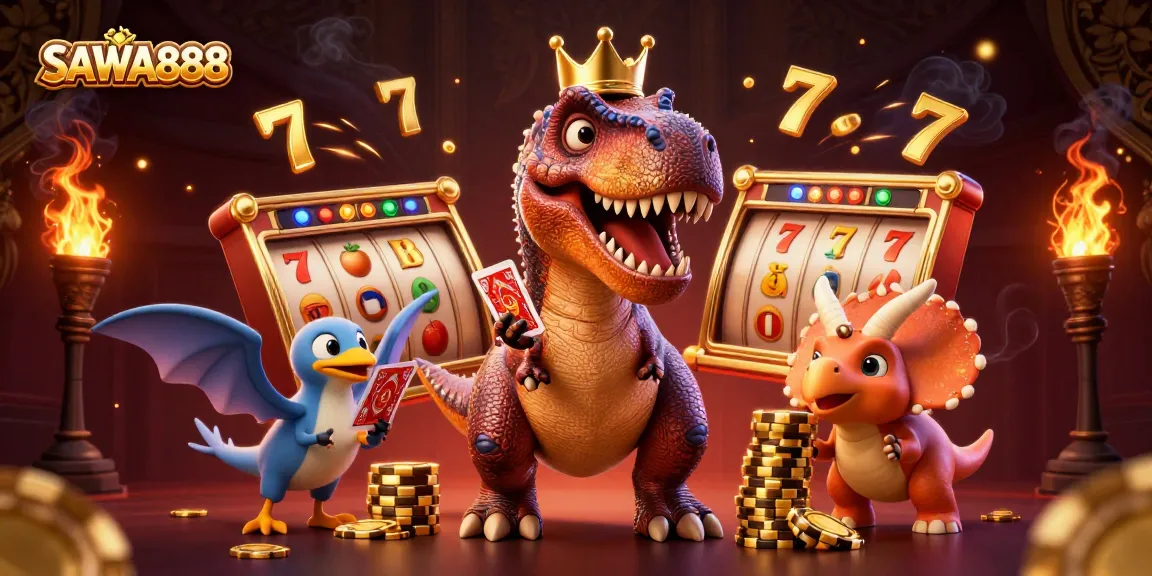 Experience the excitement of SAWA888's slots with unique cartoon characters and dynamic gameplay elements.