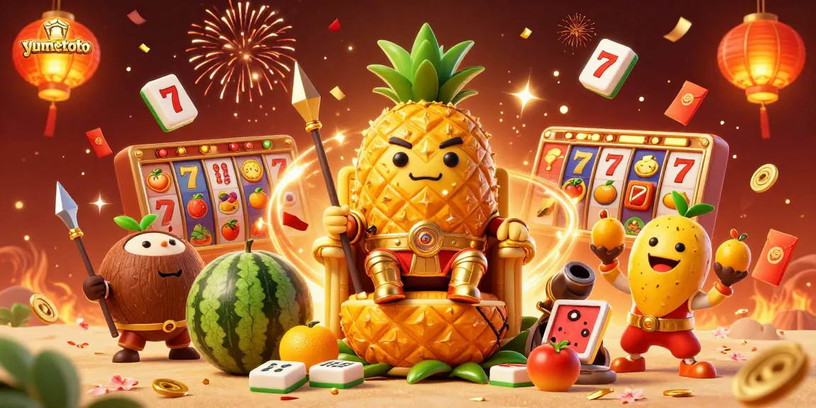 Menangkan jackpot di yumetoto dengan karakter menghibur dalam dekorasi kasino yang meriah.