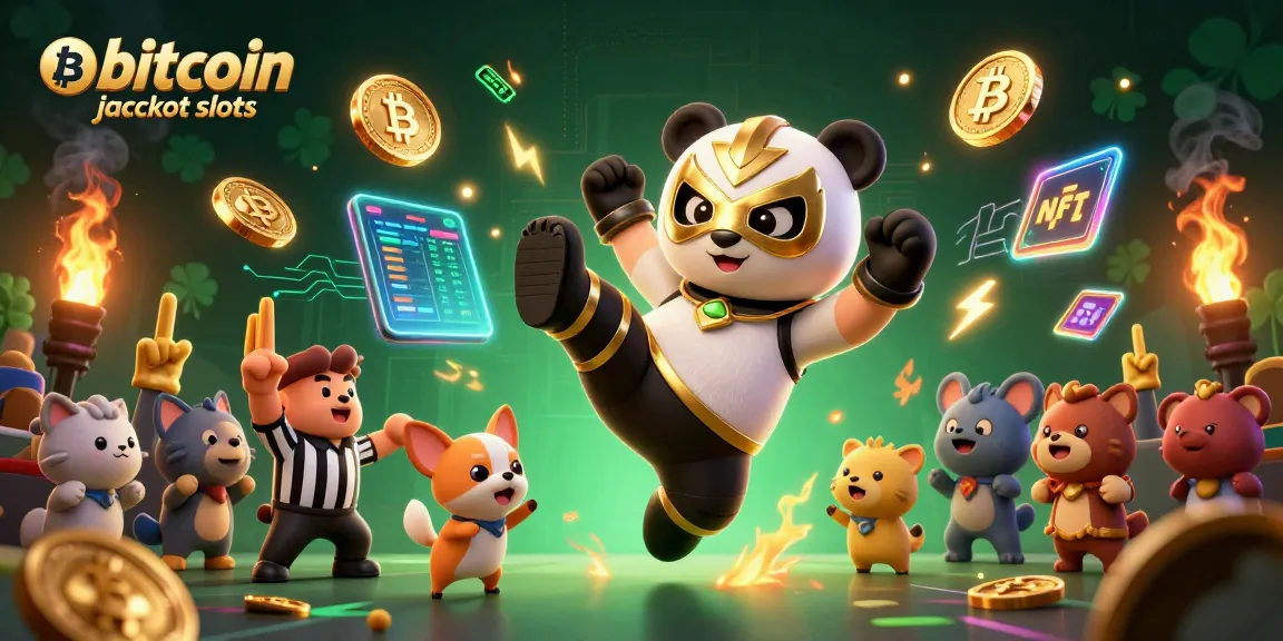 Engage with thrilling bitcoin jackpot slots where colorful characters and crypto elements collide for epic wins.