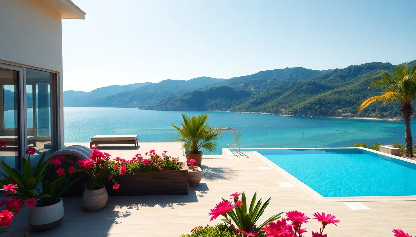 View of beautiful Alanya Turkey homes for sale featuring villas and coastal scenery.