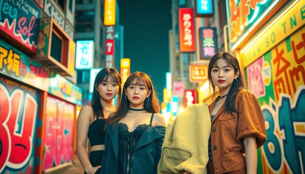 Meet the blackpink members Jisoo, Jennie, Rosé, and Lisa posing in a vibrant urban setting.